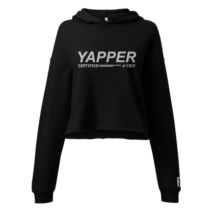 YAPPER // CROP HOODIE / EMBROIDERED